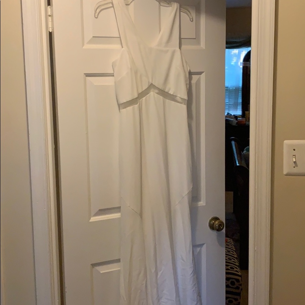 White evening gown